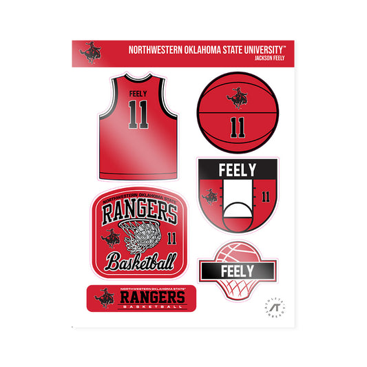 NWOSU - NCAA Men's Basketball : Jackson Feely - Sticker Sheet-0