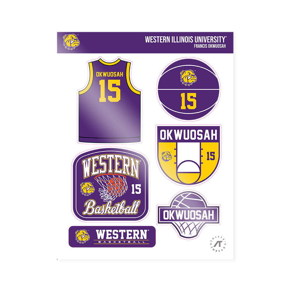 WIU - NCAA Men's Basketball : Francis Okwuosah - Sticker Sheet-0