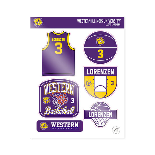 WIU - NCAA Men's Basketball : Lucas Lorenzen - Sticker Sheet-0