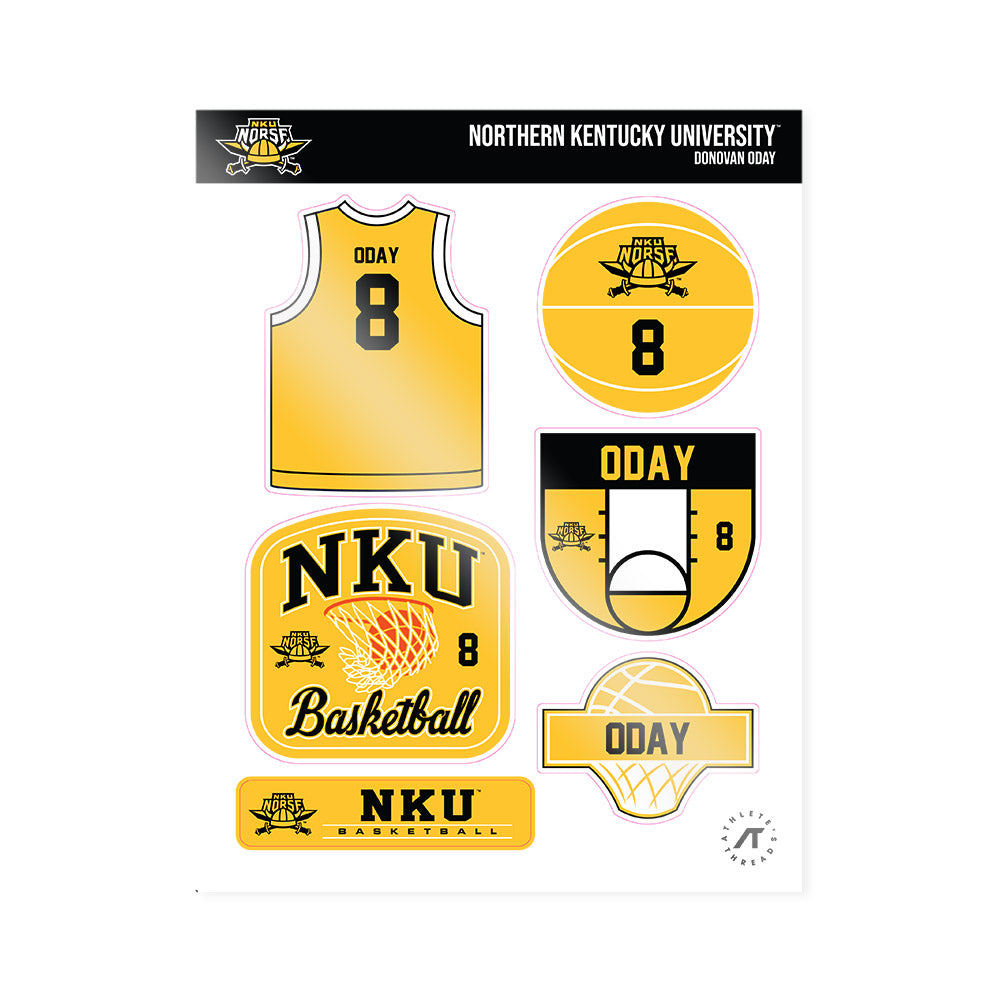 NKU - NCAA Men's Basketball : Donovan Oday - Sticker Sheet-0