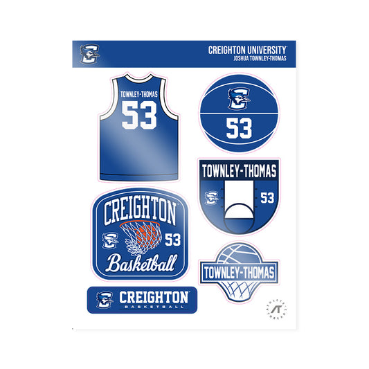 Creighton - NCAA Men's Basketball : Joshua Townley-Thomas - Sticker Sheet-0