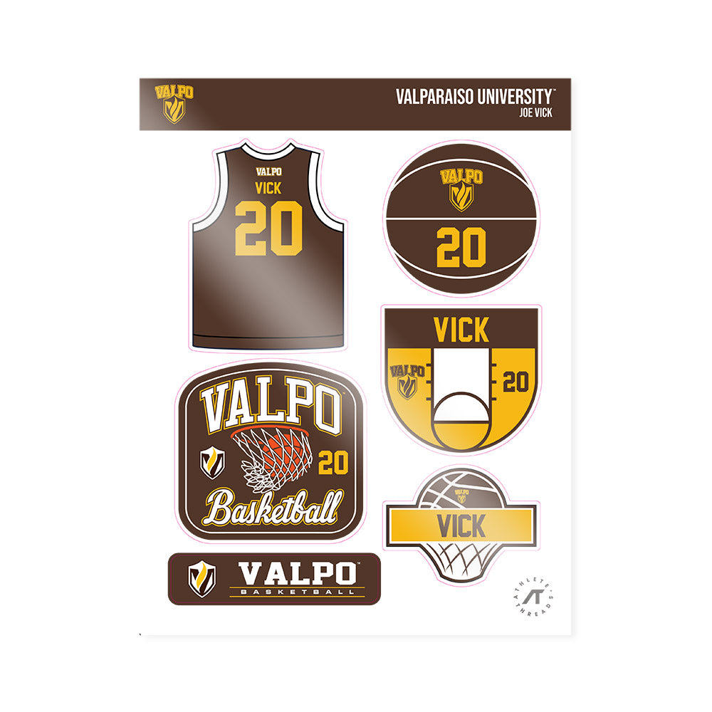 Valpo - NCAA Men's Basketball : Joe Vick - Sticker Sheet-0