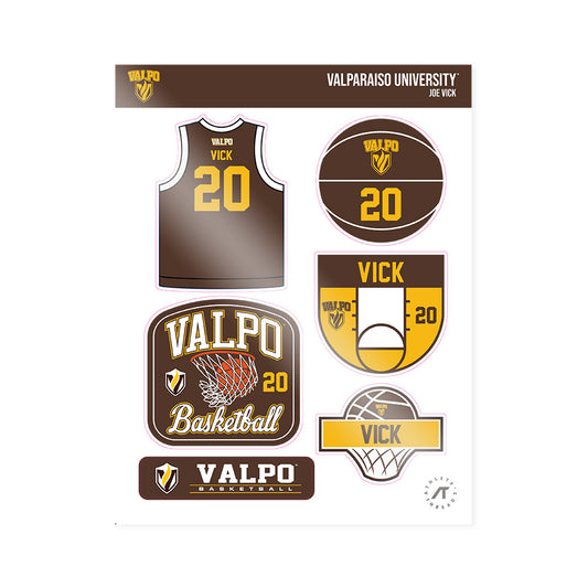 Valpo - NCAA Men's Basketball : Joe Vick - Sticker Sheet-0