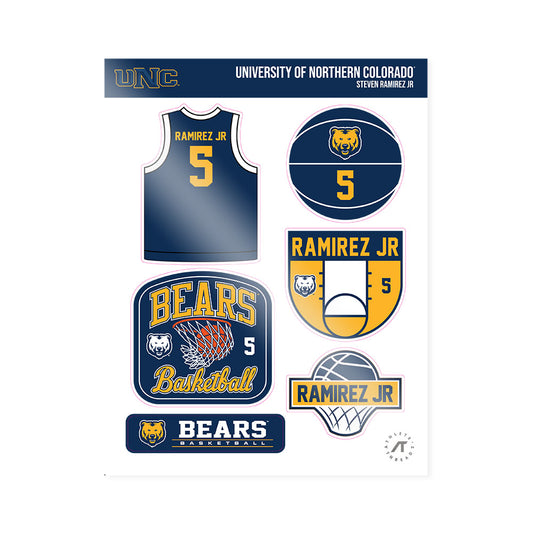 UNCO - NCAA Men's Basketball : Steven Ramirez Jr - Sticker Sheet-0