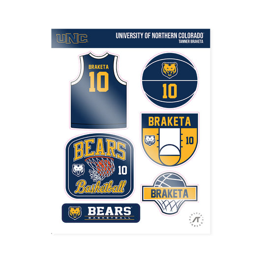 UNCO - NCAA Men's Basketball : Tanner Braketa - Sticker Sheet-0
