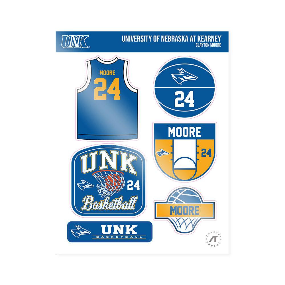 UNK - NCAA Men's Basketball : Clayton Moore - Sticker Sheet-0
