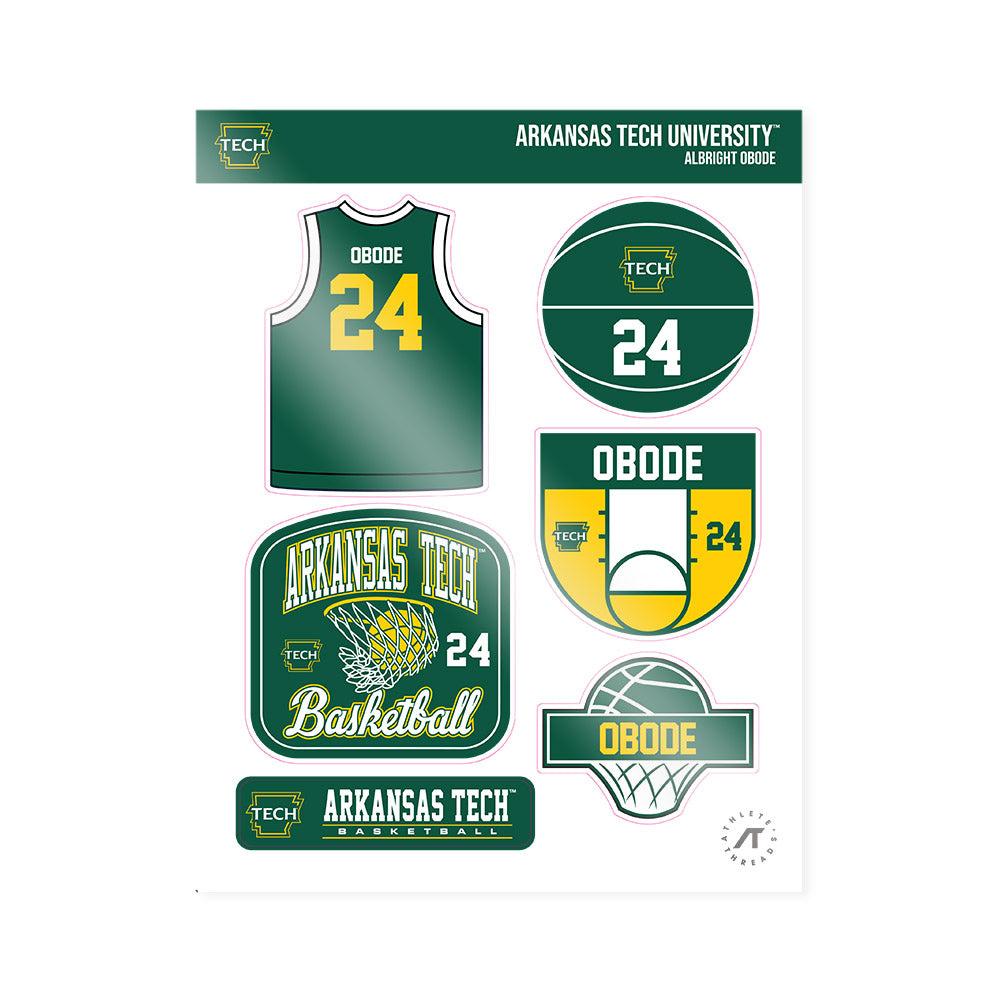 ATU - NCAA Men's Basketball : Albright Obode - Sticker Sheet-0