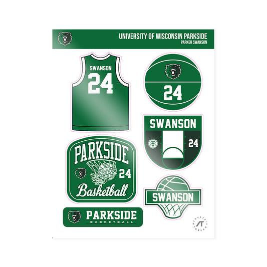 UW Parkside - NCAA Baseball : Parker Swanson - Sticker Sheet-0