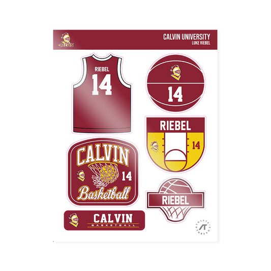 Calvin - NCAA Men's Basketball : Luke Riebel - Sticker Sheet-0