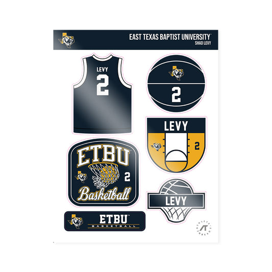 ETBU - NCAA Men's Basketball : Shad Levy - Sticker Sheet-0