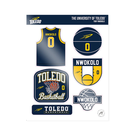 Toledo - NCAA Men's Basketball : Toby Nwokolo - Sticker Sheet-0