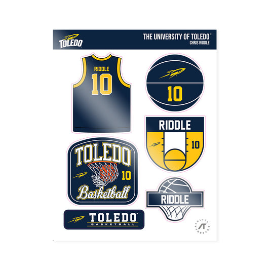 Toledo - NCAA Men's Basketball : Chris Riddle - Sticker Sheet-0
