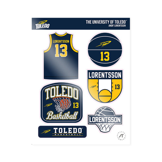 Toledo - NCAA Men's Basketball : Andr' Lorentsson - Sticker Sheet-0