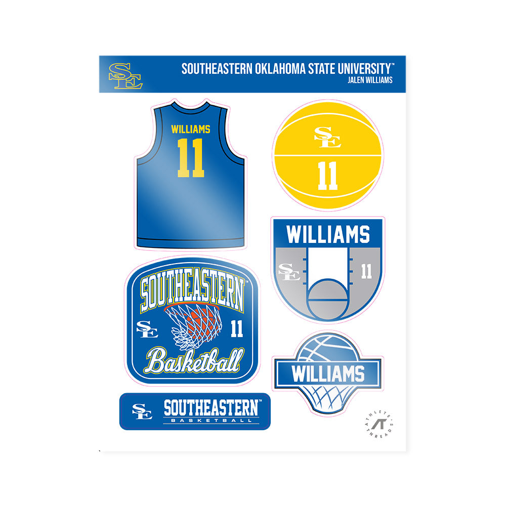 Southeastern - NCAA Men's Basketball : Jalen Williams - Sticker Sheet-0