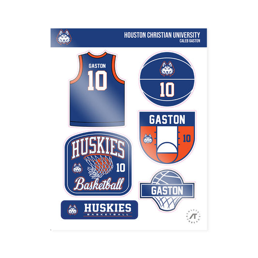 HCU - NCAA Men's Basketball : Caleb Gaston - Sticker Sheet-0