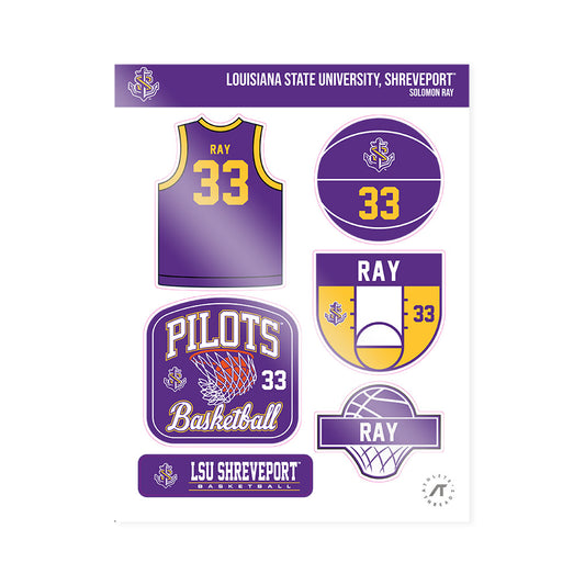 LSUS - NCAA Men's Basketball : Solomon Ray - Sticker Sheet-0