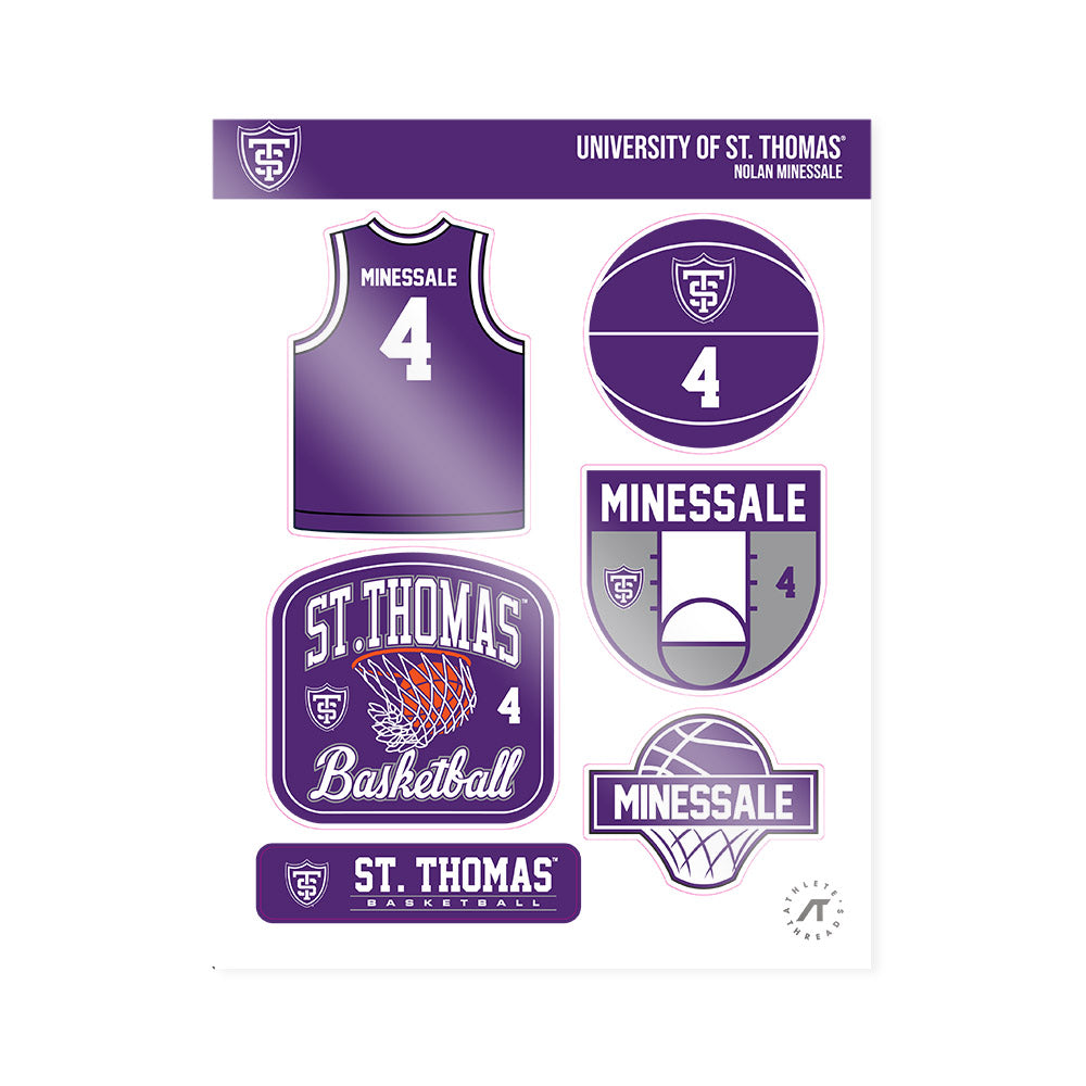 UST - NCAA Men's Basketball : Nolan Minessale - Sticker Sheet-0
