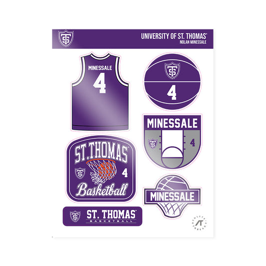 UST - NCAA Men's Basketball : Nolan Minessale - Sticker Sheet-0