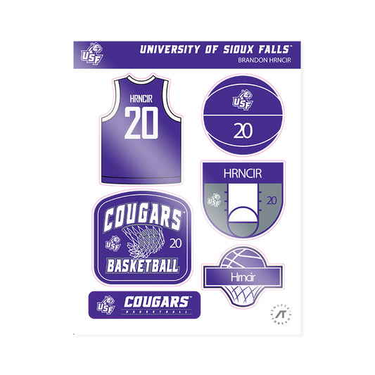Sioux Falls - NCAA Men's Basketball : Brandon Hrncir - Sticker Sheet-0