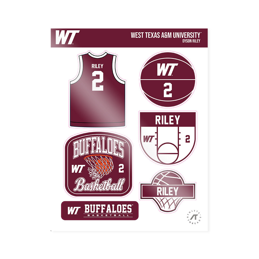 WTAMU - NCAA Men's Basketball : Dyson Riley - Sticker Sheet-0
