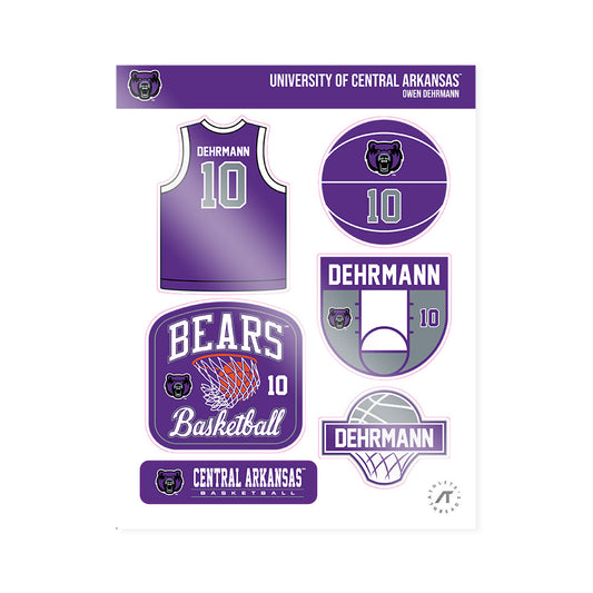 Central Arkansas - NCAA Men's Basketball : Owen Dehrmann - Sticker Sheet-0