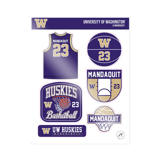 Washington - NCAA Men's Basketball : JJ Mandaquit - Sticker Sheet-0