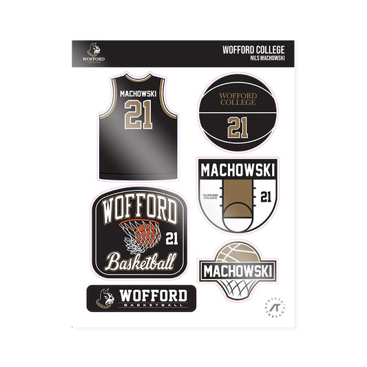 Wofford - NCAA Men's Basketball : Nils Machowski - Sticker Sheet-0