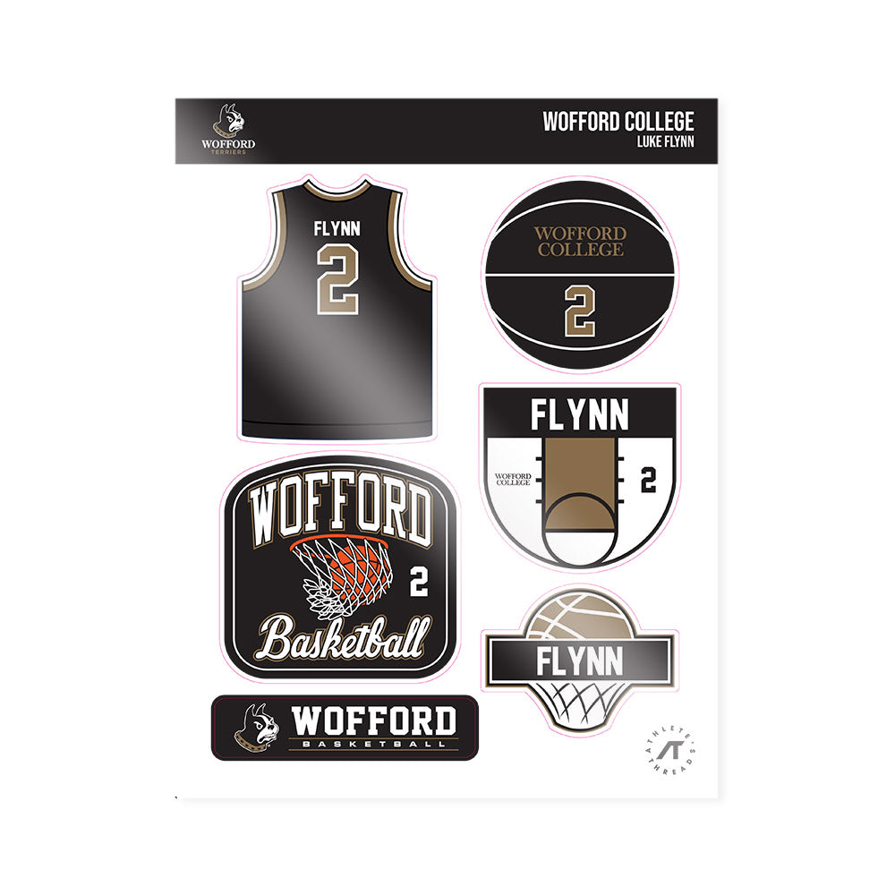 Wofford - NCAA Men's Basketball : Luke Flynn - Sticker Sheet-0