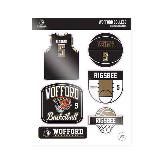 Wofford - NCAA Men's Basketball : Brendan Rigsbee - Sticker Sheet-0