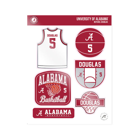 Alabama - NCAA Women's Basketball : Reychel Douglas - Sticker Sheet-0