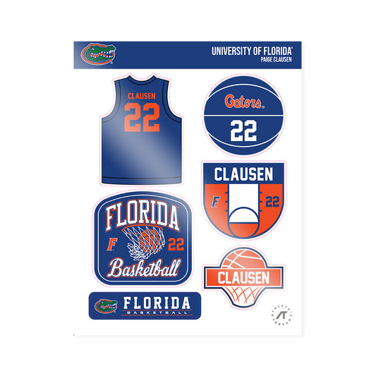 Florida - NCAA Women's Basketball : Paige Clausen - Sticker Sheet-0