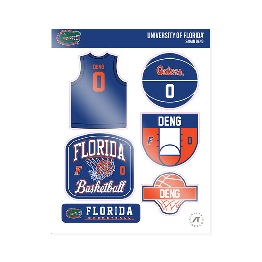 Florida - NCAA Women's Basketball : Sarah Deng - Sticker Sheet-0
