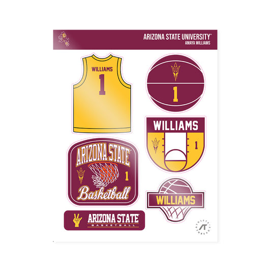 Arizona State - NCAA Women's Basketball : Amaya Williams - Sticker Sheet-0
