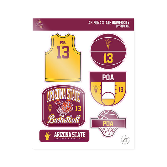Arizona State - NCAA Women's Basketball : Last-Tear Poa - Sticker Sheet-0