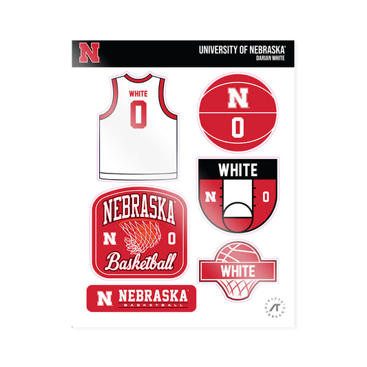 Nebraska - NCAA Women's Basketball : Darian White - Sticker Sheet-0