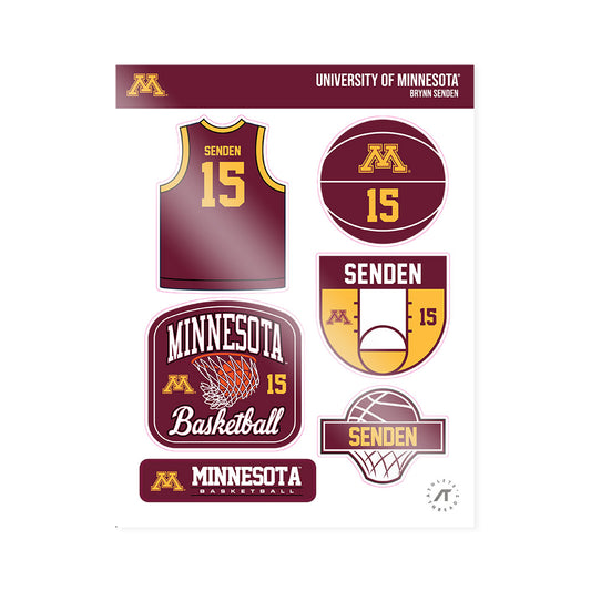 Minnesota - NCAA Women's Basketball : Brynn Senden - Sticker Sheet-0