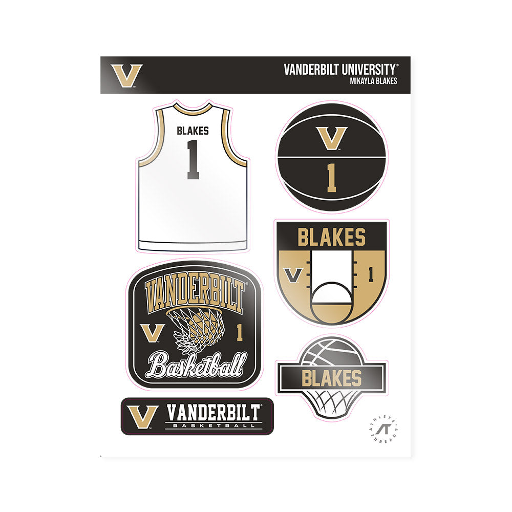 Vanderbilt - NCAA Women's Basketball : Mikayla Blakes - Sticker Sheet-0