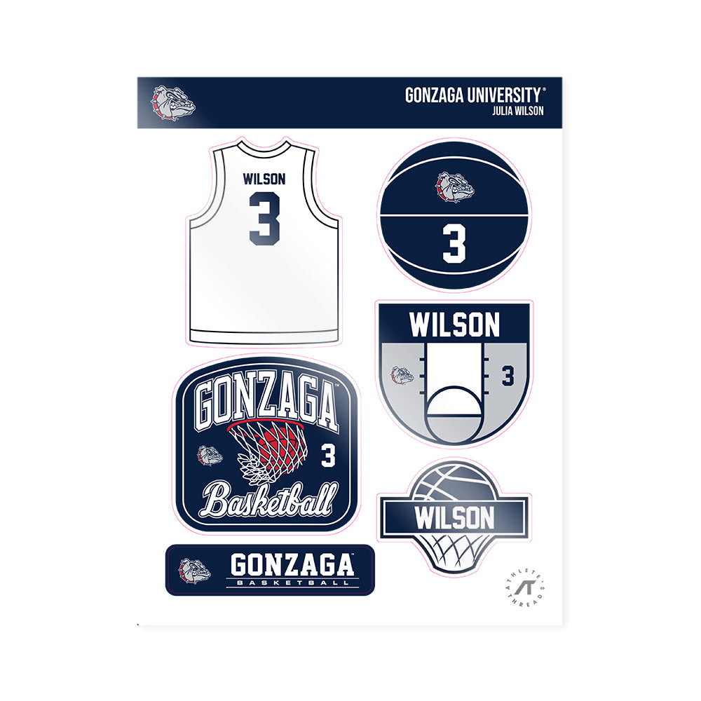 Gonzaga - NCAA Women's Basketball : Julia Wilson - Sticker Sheet-0