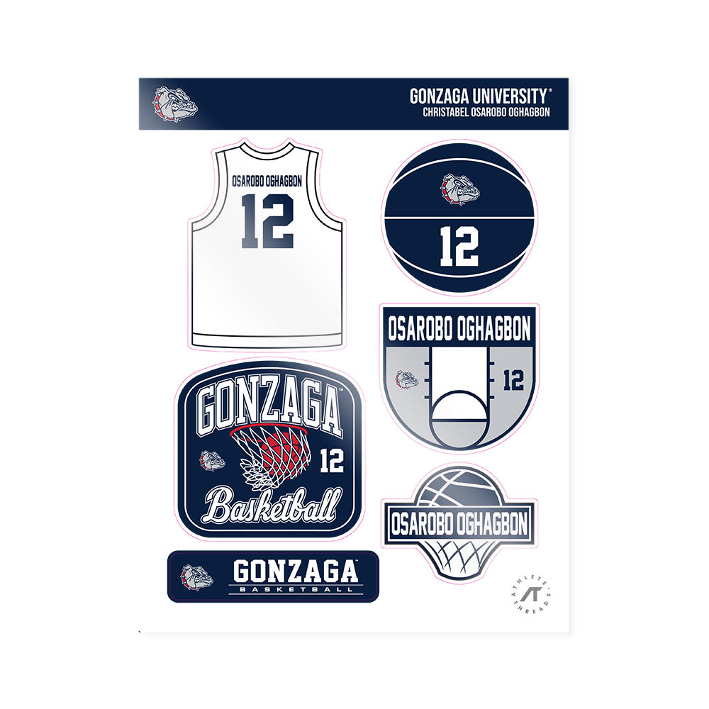 Gonzaga - NCAA Women's Basketball : Christabel Osarobo Oghagbon - Sticker Sheet-0