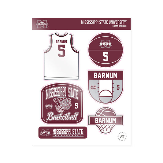 Mississippi State - NCAA Women's Basketball : Erynn Barnum - Sticker Sheet-0
