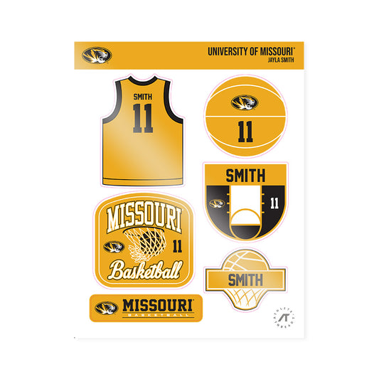 Missouri - NCAA Women's Basketball : Jayla Smith - Sticker Sheet-0