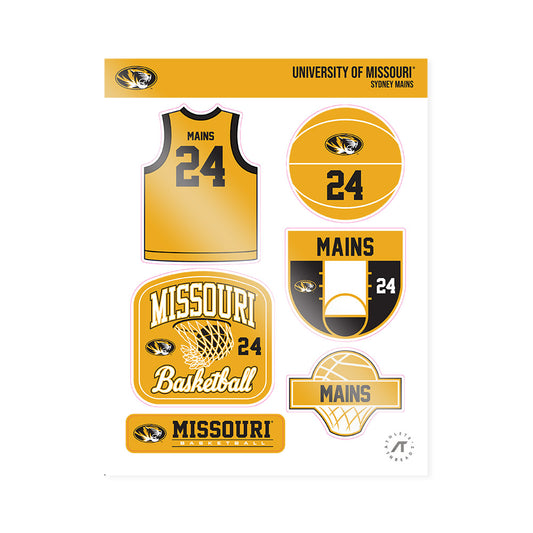Missouri - NCAA Women's Basketball : Sydney Mains - Sticker Sheet-0