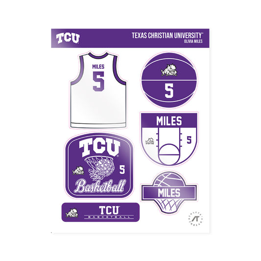 TCU - NCAA Women's Basketball : Olivia Miles - Sticker Sheet-0