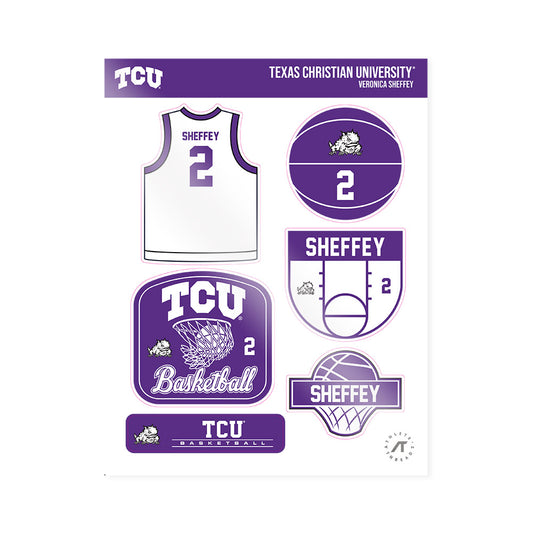 TCU - NCAA Women's Basketball : Veronica Sheffey - Sticker Sheet-0