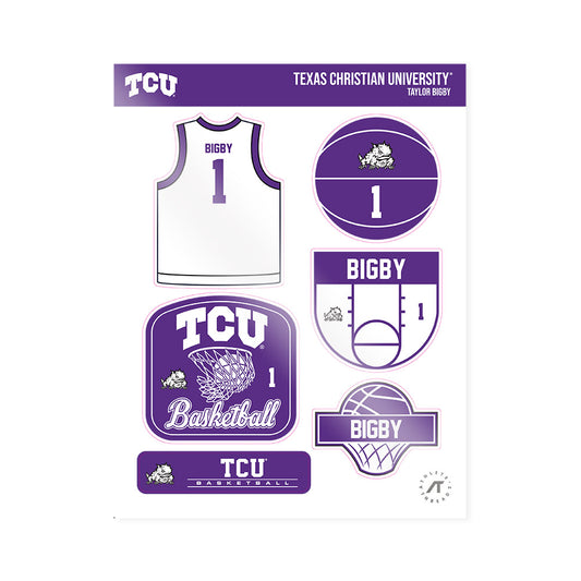 TCU - NCAA Women's Basketball : Taylor Bigby - Sticker Sheet-0