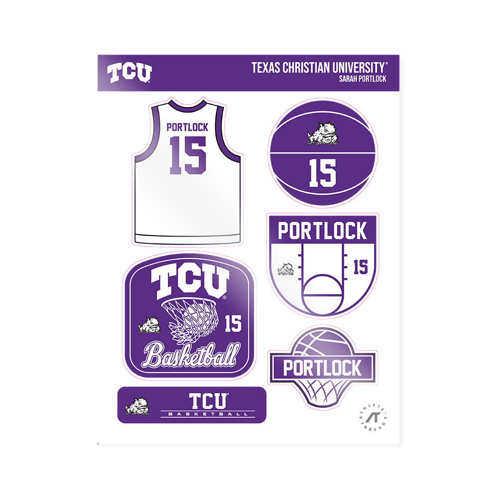 TCU - NCAA Women's Basketball : Sarah Portlock - Sticker Sheet-0