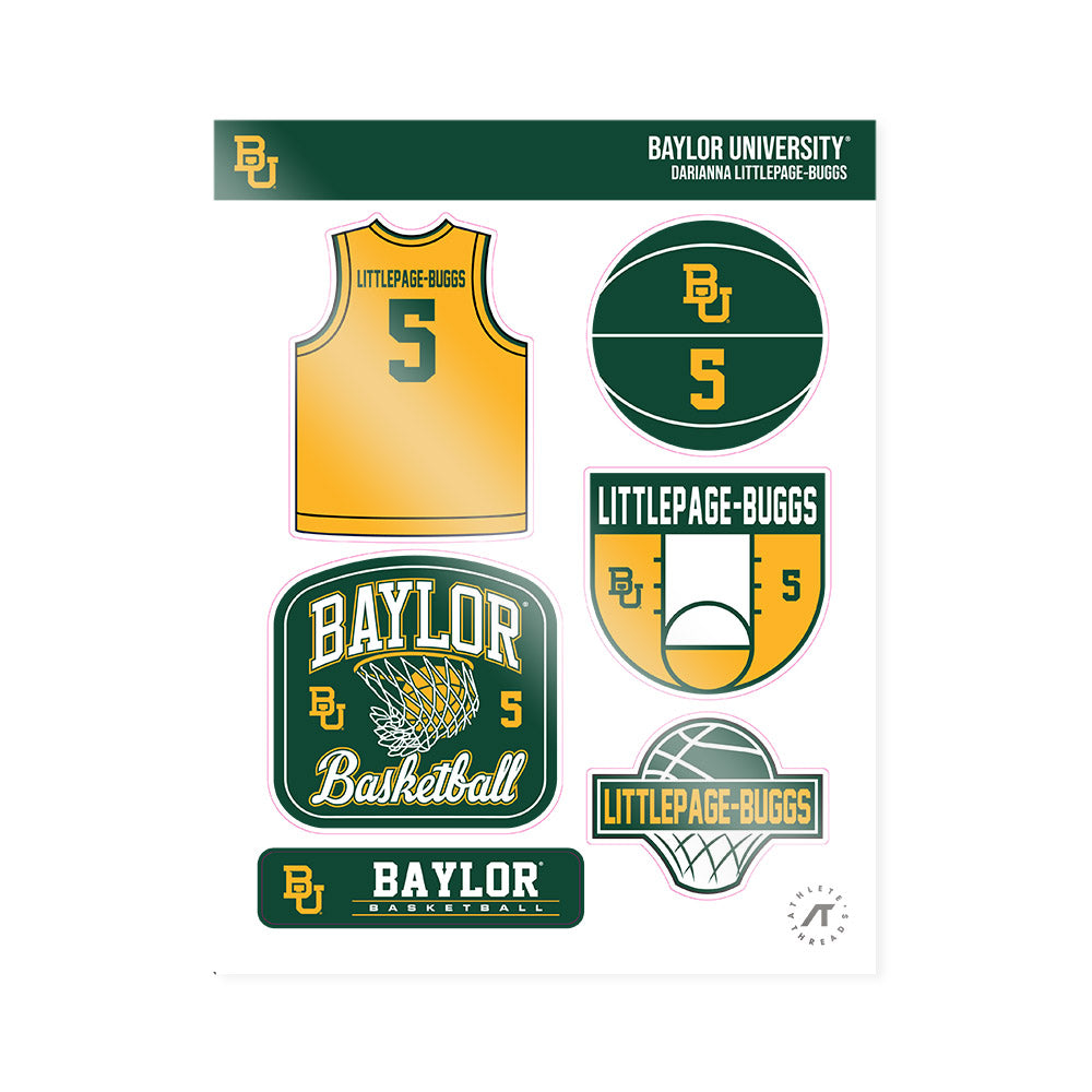 Baylor - NCAA Women's Basketball : Darianna Littlepage-Buggs - Sticker Sheet-0