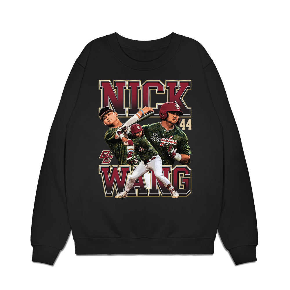 Boston College - NCAA Baseball : Nicholas Wang - Premium Crewneck Sweatshirt-0