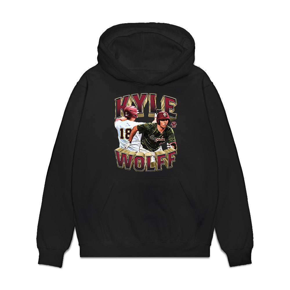 Boston College - NCAA Baseball : Kyle Wolff - Premium Hooded Sweatshirt-0