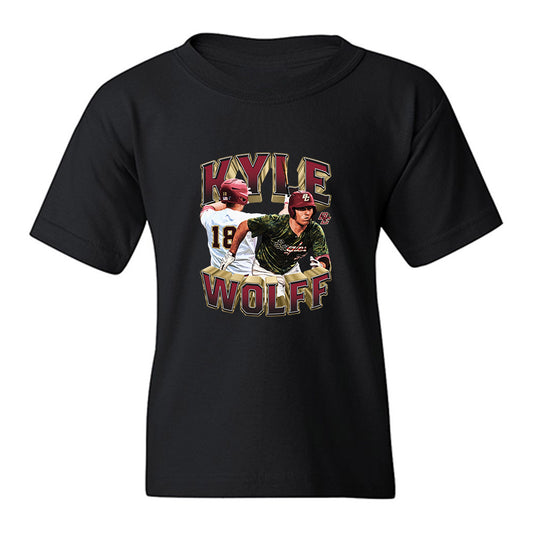 Boston College - NCAA Baseball : Kyle Wolff - Collage Youth T-Shirt-0